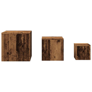 vidaXL Side Tables 3 pcs Old Wood Engineered Wood