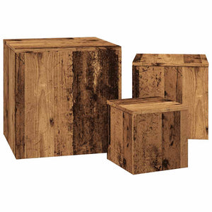 vidaXL Side Tables 3 pcs Old Wood Engineered Wood