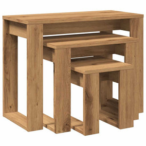 vidaXL Nest of Tables 3 pcs Artisan Oak Engineered Wood