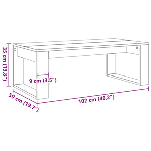 vidaXL Coffee Table Artisan Oak 102x50x35 cm Engineered Wood