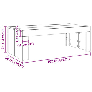 vidaXL Coffee Table Artisan Oak 102x50x35 cm Engineered Wood