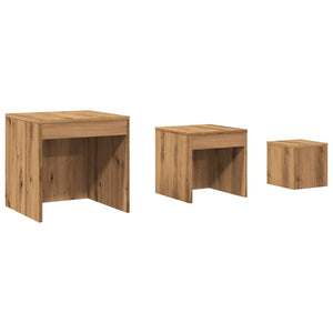 vidaXL Nesting Tables 3 pcs Artisan Oak Engineered Wood