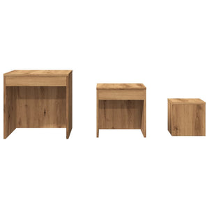 vidaXL Nesting Tables 3 pcs Artisan Oak Engineered Wood