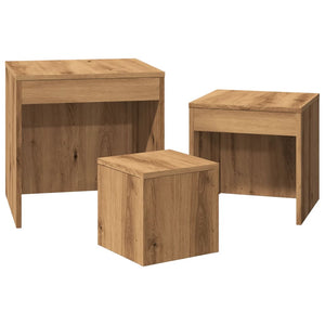 vidaXL Nesting Tables 3 pcs Artisan Oak Engineered Wood