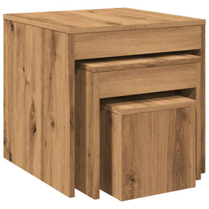 vidaXL Nesting Tables 3 pcs Artisan Oak Engineered Wood