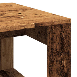 vidaXL Side Table Old Wood 50x50x35 cm Engineered Wood