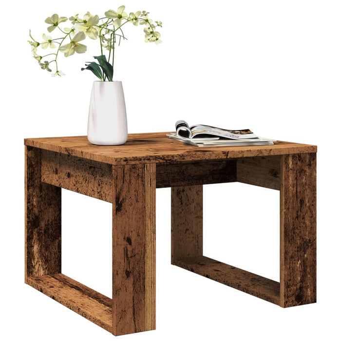 vidaXL Side Table Old Wood 50x50x35 cm Engineered Wood