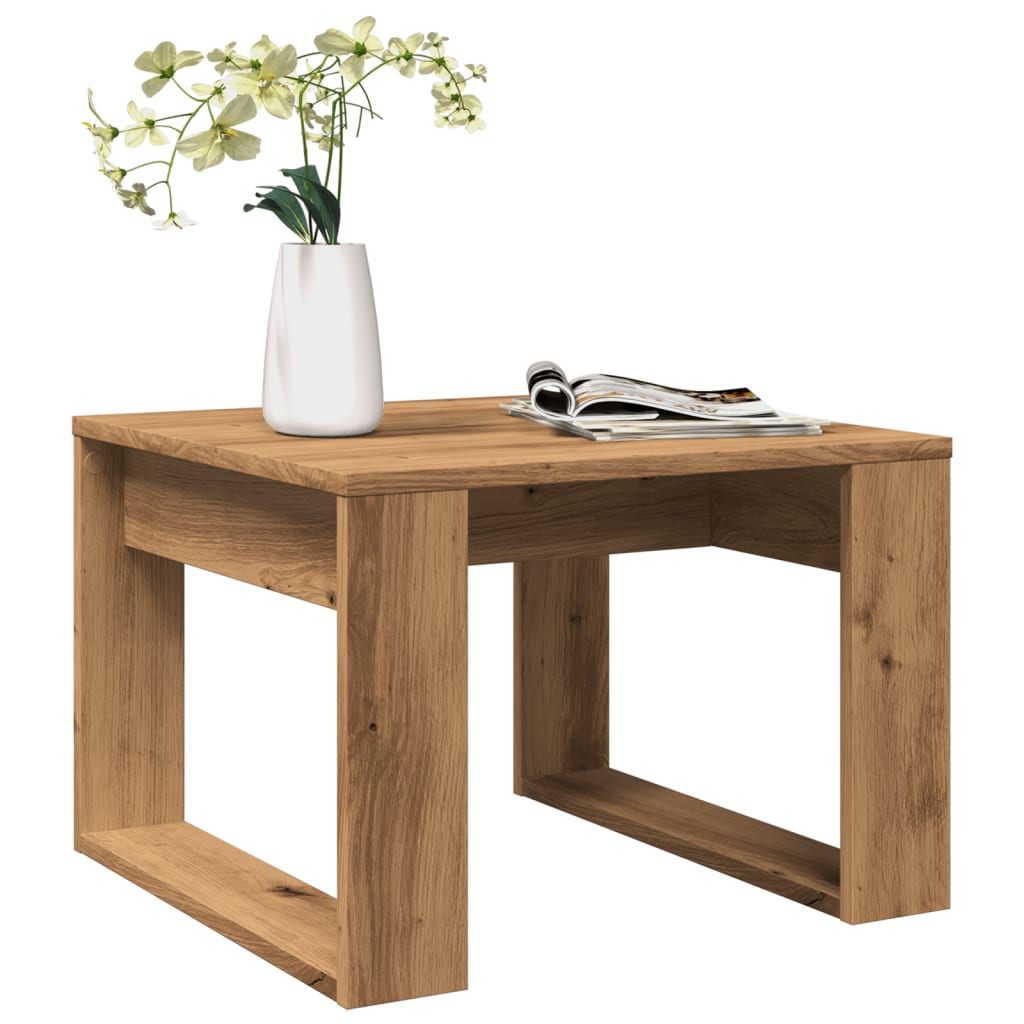 vidaXL Side Table Artisan Oak 50x50x35 cm Engineered Wood