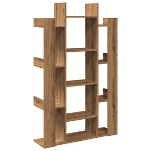 vidaXL Book Cabinet Artisan Oak 86x25.5x140 cm Engineered Wood