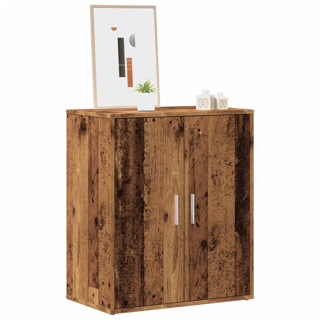 vidaXL Shoe Cabinet Old Wood 60x35x70 cm Engineered Wood