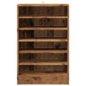 vidaXL Shoe Cabinet Old Wood 60x35x92 cm Engineered Wood