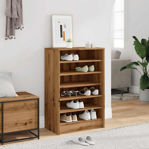 vidaXL Shoe Cabinet Artisan Oak 60x35x92 cm Engineered Wood