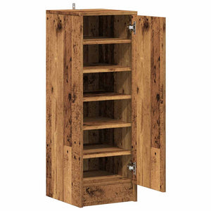 vidaXL Shoe Cabinet Old Wood 32x35x92 cm Engineered Wood