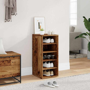 vidaXL Shoe Cabinet Old Wood 32x35x70 cm Engineered Wood