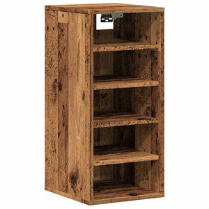 vidaXL Shoe Cabinet Old Wood 32x35x70 cm Engineered Wood