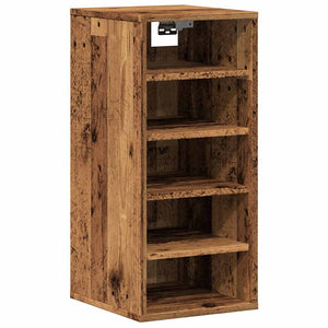 vidaXL Shoe Cabinets 2 pcs Old Wood 32x35x70 cm Engineered Wood