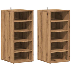 vidaXL Shoe Cabinets 2 pcs Artisan Oak 32x35x70 cm Engineered Wood