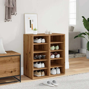 vidaXL Shoe Cabinets 2 pcs Artisan Oak 32x35x70 cm Engineered Wood