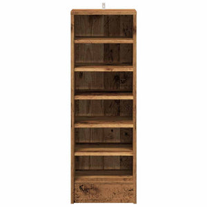 vidaXL Shoe Cabinet Old Wood 32x35x92 cm Engineered Wood