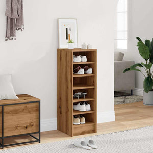 vidaXL Shoe Cabinet Artisan Oak 32x35x92 cm Engineered Wood