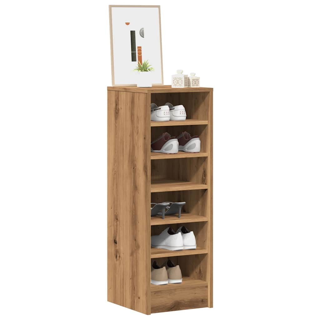 vidaXL Shoe Cabinet Artisan Oak 32x35x92 cm Engineered Wood