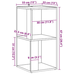 vidaXL Corner Cabinet Artisan Oak 33x33x67 cm Engineered Wood