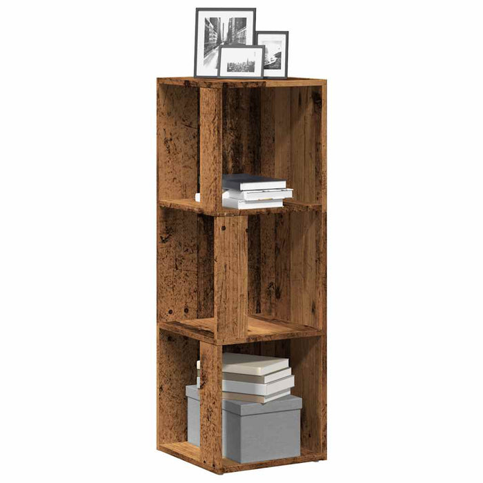 vidaXL Corner Cabinet Old Wood 33x33x100 cm Engineered Wood