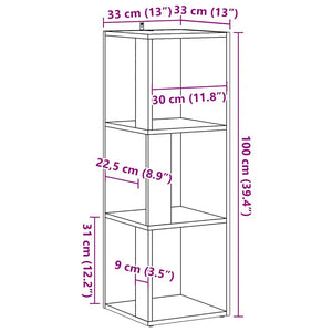 vidaXL Corner Cabinet Artisan Oak 33x33x100 cm Engineered Wood