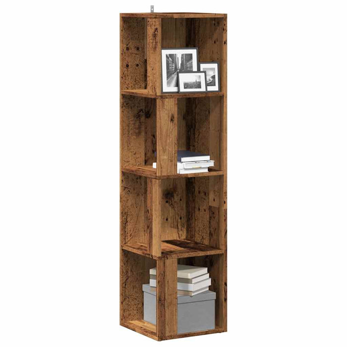 vidaXL Corner Cabinet Old Wood 33x33x132 cm Engineered Wood