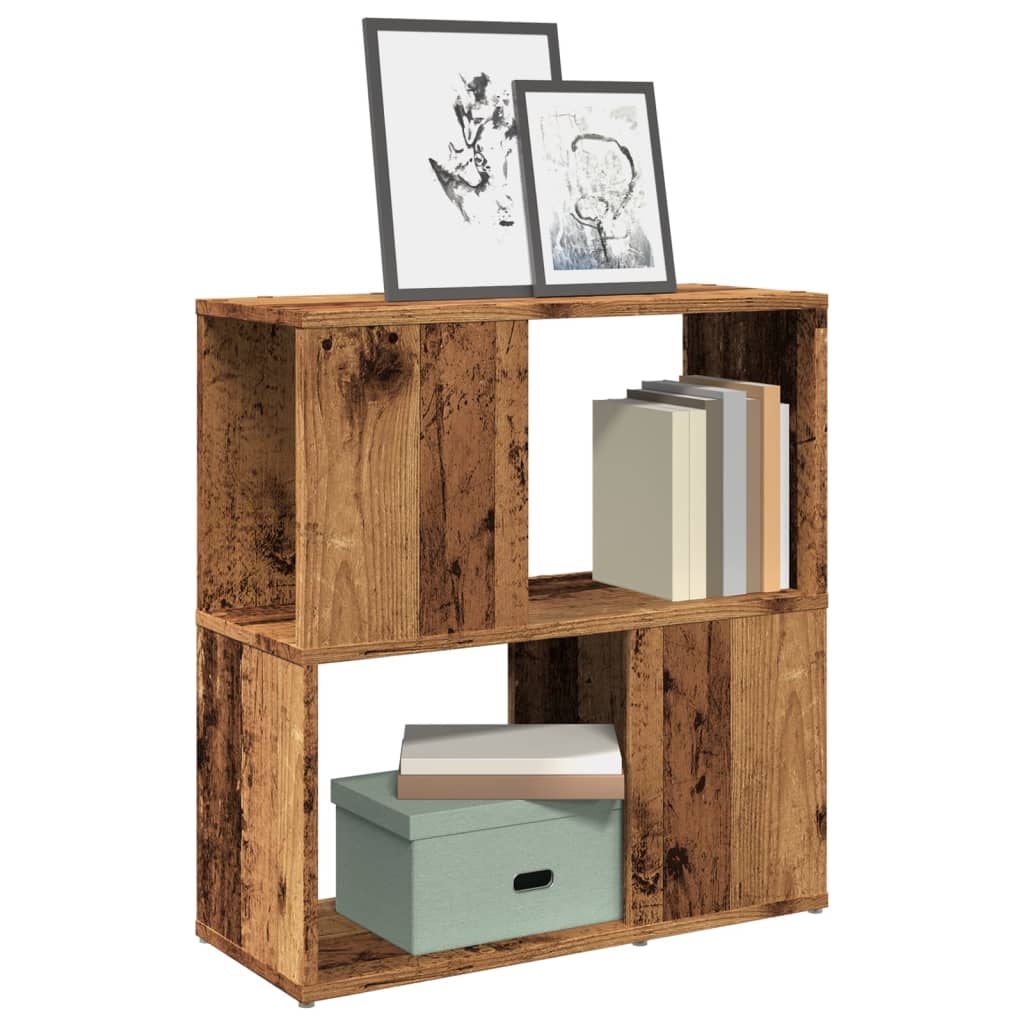 vidaXL Book Cabinet Old Wood 60x24x63 cm Engineered Wood