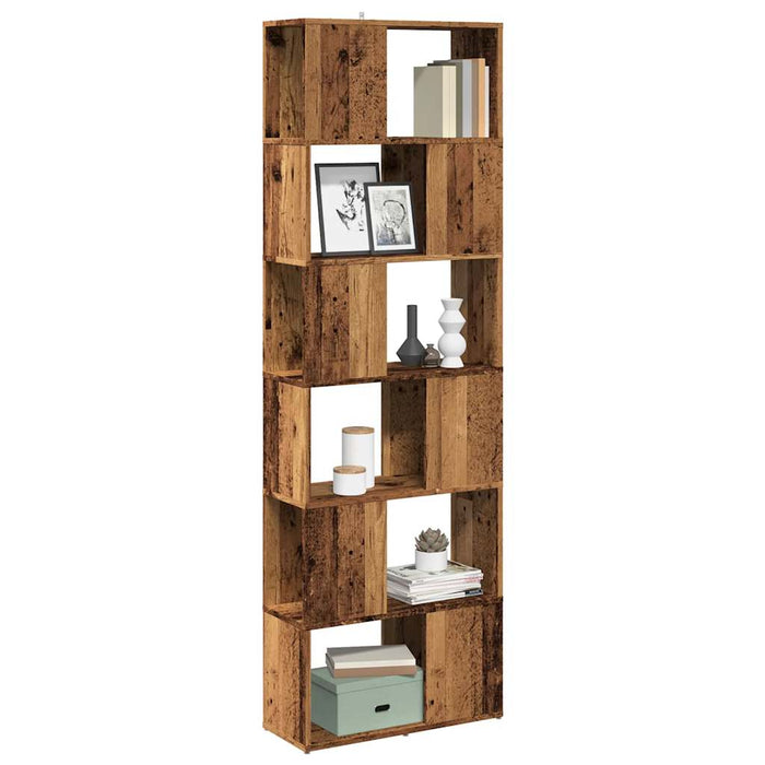 vidaXL Book Cabinet/Room Divider Old Wood 60x24x186 cm