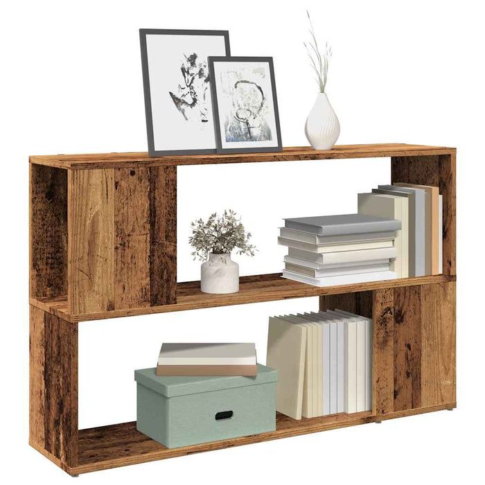 vidaXL Book Cabinet Old Wood 100x24x63 cm Engineered Wood