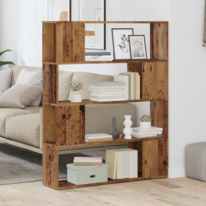 vidaXL Book Cabinet/Room Divider Old Wood 100x24x124.5 cm