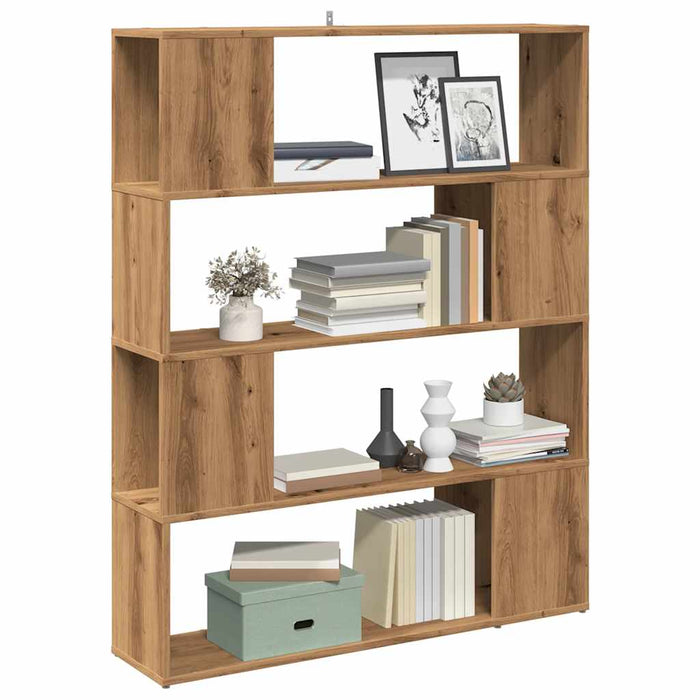 vidaXL Book Cabinet/Room Divider Artisan Oak 100x24x124.5 cm