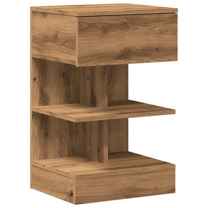 vidaXL Bedside Cabinet Artisan Oak 40x35x65 cm Engineered Wood