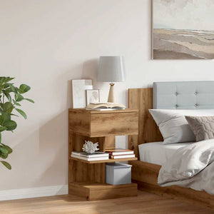 vidaXL Bedside Cabinet Artisan Oak 40x35x65 cm Engineered Wood