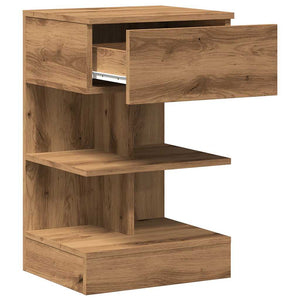 vidaXL Bedside Cabinet Artisan Oak 40x35x65 cm Engineered Wood