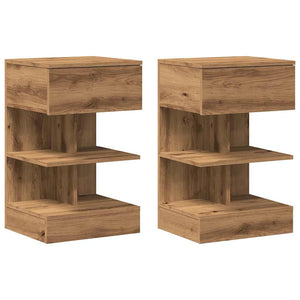 vidaXL Bedside Cabinets 2 pcs Artisan Oak 40x35x65 cm Engineered Wood