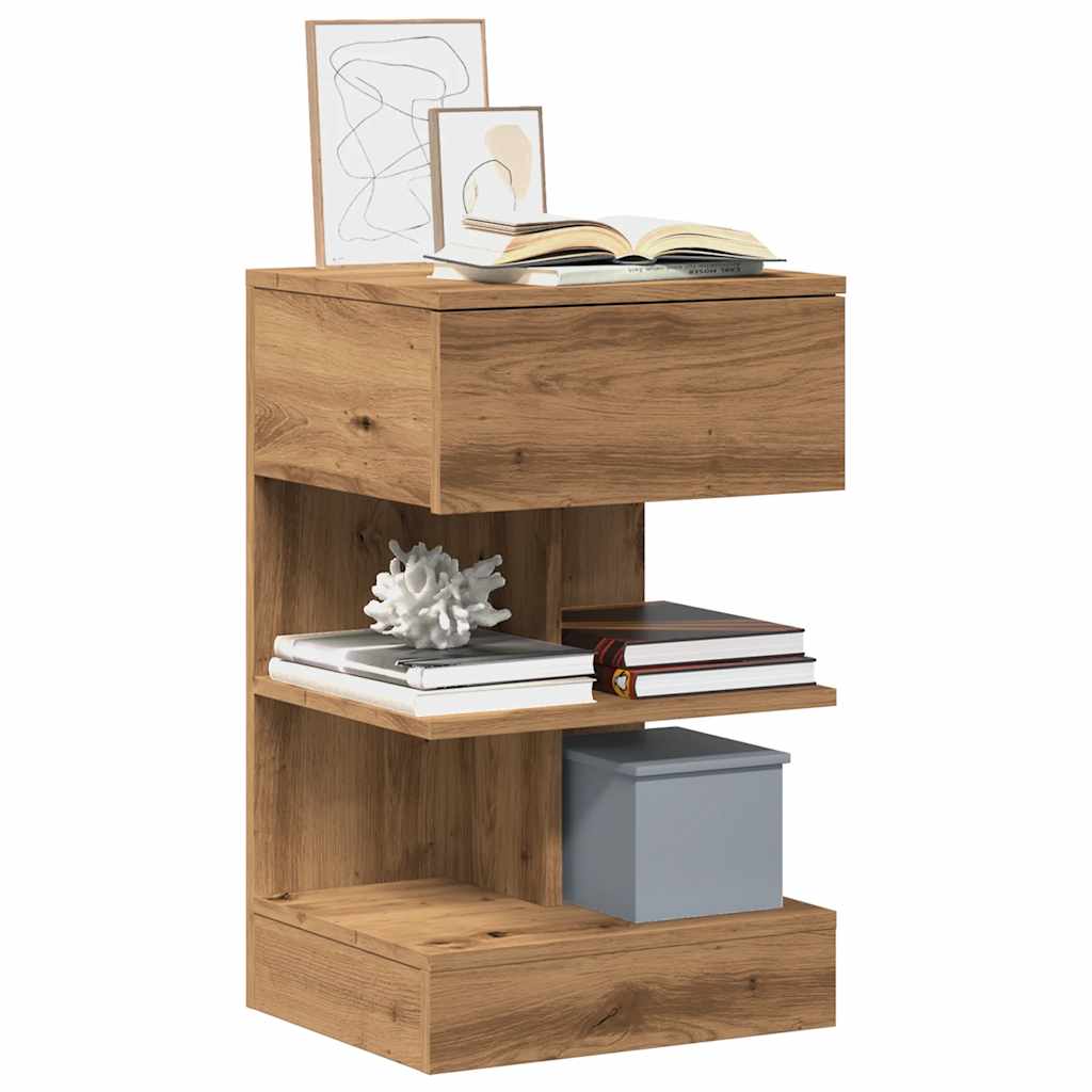 vidaXL Bedside Cabinets 2 pcs Artisan Oak 40x35x65 cm Engineered Wood