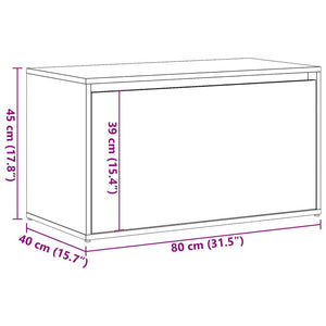 vidaXL Hall Bench 80x40x45 cm Old Wood Engineered Wood