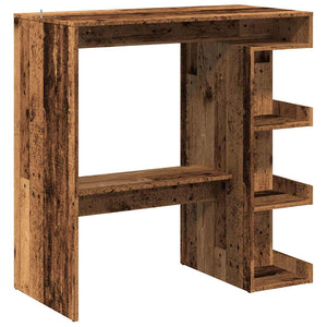 vidaXL Bar Table with Storage Rack Old Wood 100x48x101.5 cm