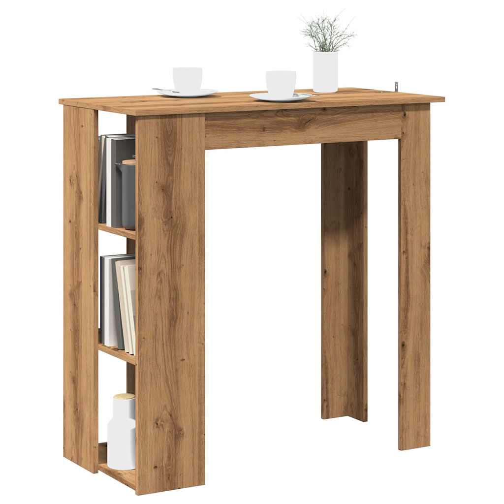 vidaXL Bar Table with Shelf Artisan Oak 102x50x103.5 cm Engineered Wood