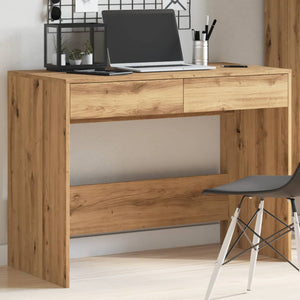 vidaXL Desk Artisan Oak 101x50x76.5 cm Engineered Wood