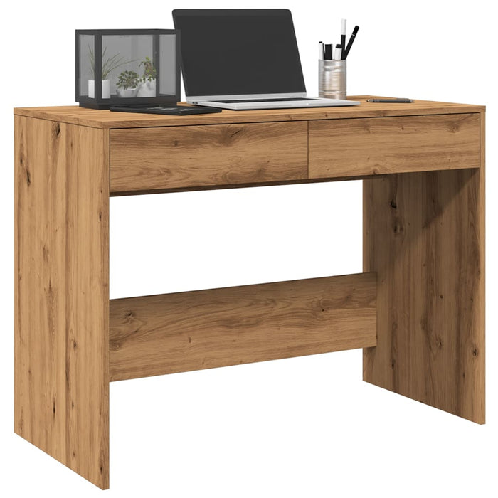 vidaXL Desk Artisan Oak 101x50x76.5 cm Engineered Wood