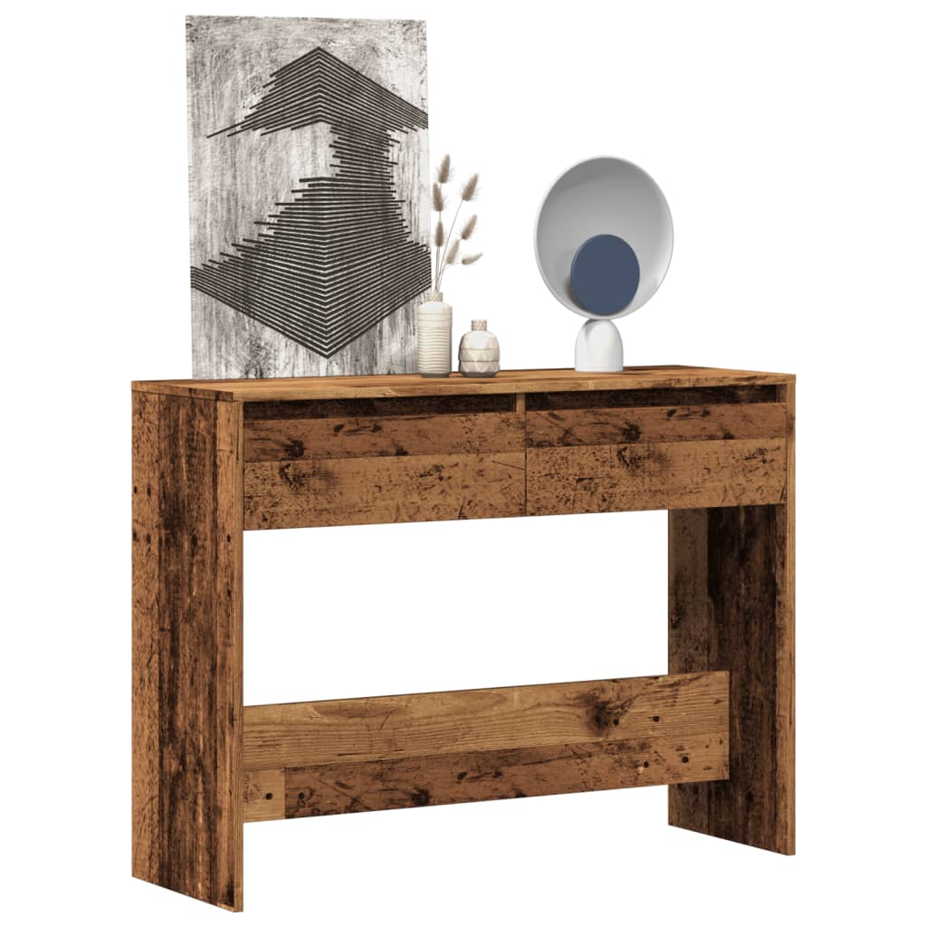 vidaXL Console Table Old Wood 100x35x76.5 cm Engineered Wood