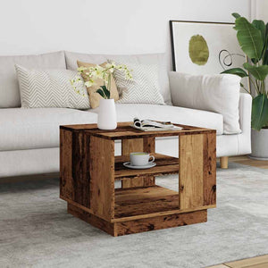 vidaXL Coffee Table Old Wood 55x55x42 cm Engineered Wood