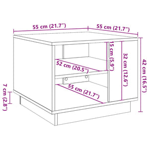 vidaXL Coffee Table Artisan Oak 55x55x42 cm Engineered Wood