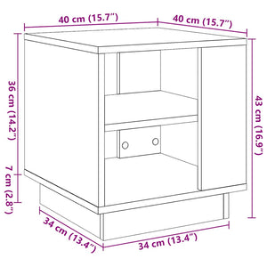 vidaXL Coffee Table Old Wood 40x40x43 cm Engineered Wood