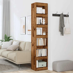 vidaXL Book Cabinet/Room Divider Old Wood 40x30x198 cm