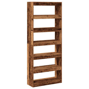 vidaXL Book Cabinet/Room Divider Old Wood 80x30x198 cm